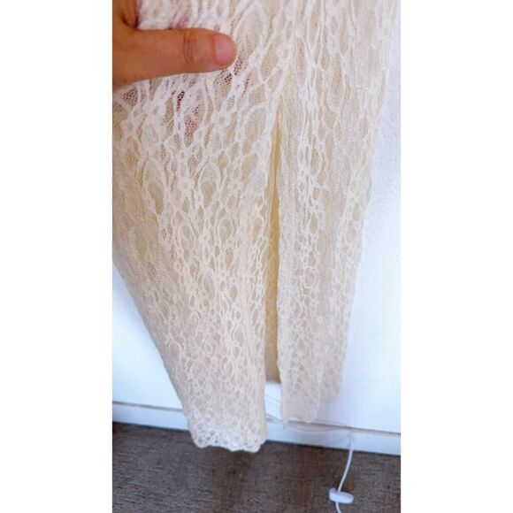 abercrombie and fitch lace maxi dress cream M - Picture 4 of 6